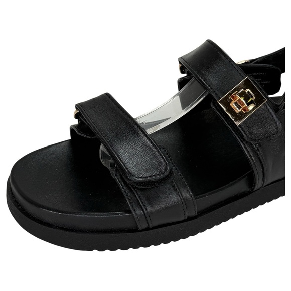 Steve Madden Mona Black Leather Slingback Womens Sandals Size 10M - Picture 7 of 14